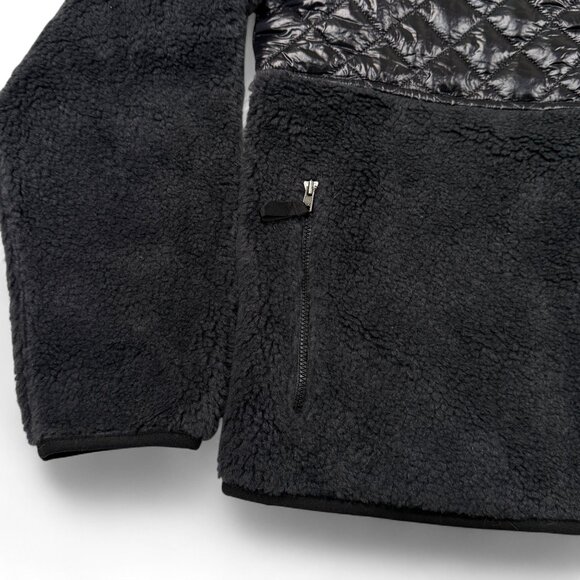 Patagonia‎ Recycled Sherpa Hybrid Jacket Womens Medium Black Fleece Quilted Wool - Picture 7 of 10